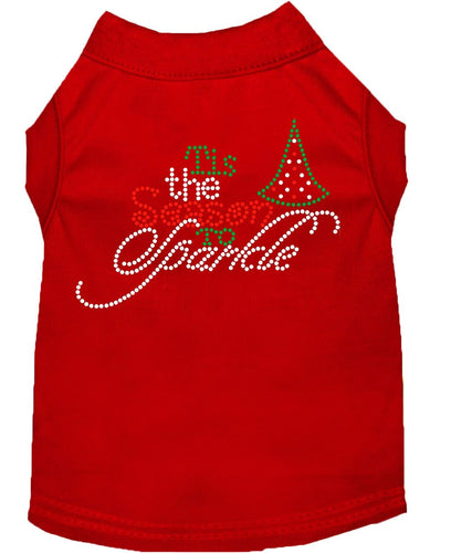 Christmas Pet Dog & Cat Shirt Rhinestone, Tis the Season to Sparkle