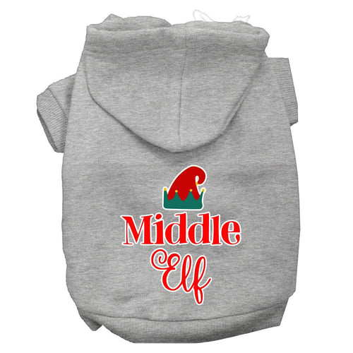 Christmas Pet Hoodie Screen Printed, Middle Elf