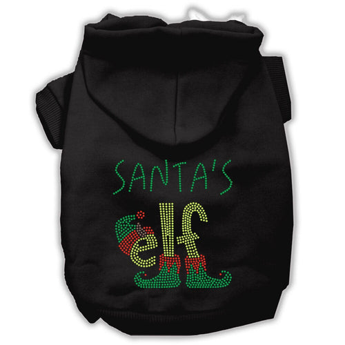 Christmas Pet Hoodie Rhinestone, Santa's Elf