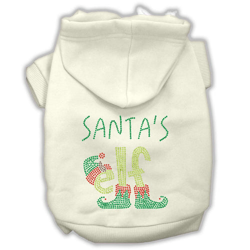 Christmas Pet Hoodie Rhinestone, Santa's Elf