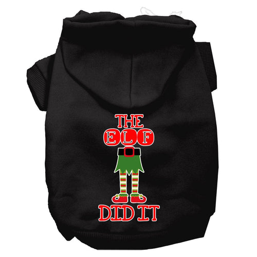 Christmas Pet Hoodie Screen Printed, The Elf Did It