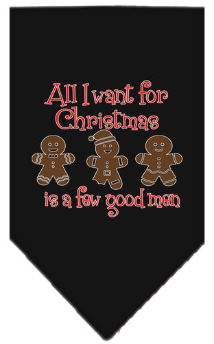 Christmas Pet and Dog Bandana Screen Printed, All I Want For Christmas Is A Few Good Men