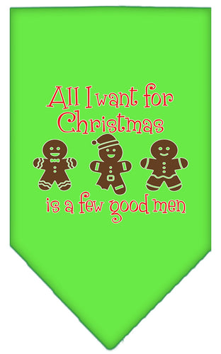 Christmas Pet and Dog Bandana Screen Printed, All I Want For Christmas Is A Few Good Men