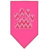 Christmas Pet and Dog Bandana Rhinestone, Candy Cane Chevron Paw