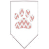 Christmas Pet and Dog Bandana Rhinestone, Candy Cane Chevron Paw