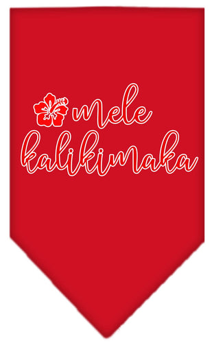 Christmas Pet and Dog Bandana Screen Printed, Mele Kalikimaka