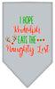 Christmas Pet and Dog Bandana Screen Printed, Hope Rudolph Eats The Naughty List