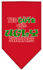 Christmas Pet and Dog Bandana Screen Printed, Too Cute For Ugly Sweaters