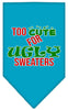 Christmas Pet and Dog Bandana Screen Printed, Too Cute For Ugly Sweaters