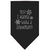 Christmas Pet and Dog Bandana Rhinestone, Yes! I Want To Build A Snowman