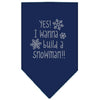 Christmas Pet and Dog Bandana Rhinestone, Yes! I Want To Build A Snowman