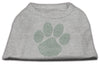 Pet Shirt Rhinestone, Green Paw