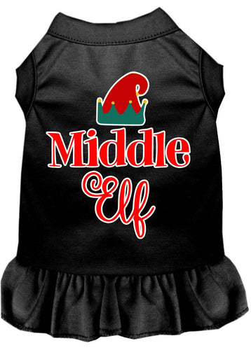 Christmas Pet Dress Screen Printed, Middle Elf