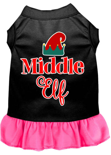 Christmas Pet Dress Screen Printed, Middle Elf