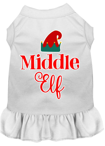 Christmas Pet Dress Screen Printed, Middle Elf