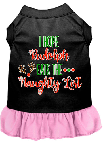Christmas Pet Dress Screen Printed, I Hope Rudolph Eats The Naughty List