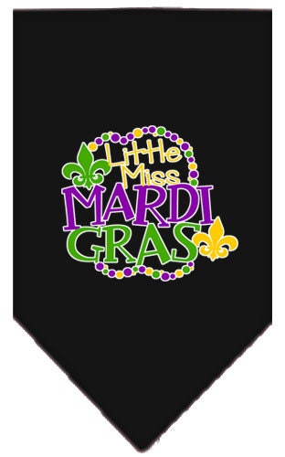 Pet and Dog Bandana Screen Printed, Little Miss Mardi Gras
