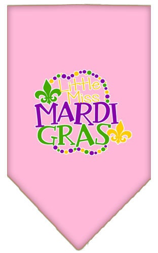 Pet and Dog Bandana Screen Printed, Little Miss Mardi Gras