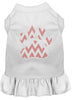 Christmas Pet Dress Rhinestone, Candy Cane Chevron Paw