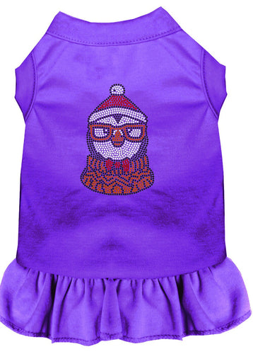 Christmas Pet Dress Rhinestone, Hipster Penguin