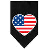 Pet and Dog Bandana Screen Printed, American Flag Heart