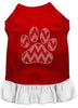 Christmas Pet Dress Rhinestone, Candy Cane Chevron Paw