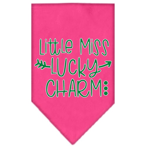Pet and Dog Bandana Screen Printed, Little Miss Lucky Charm