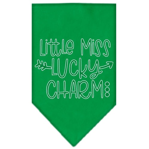 Pet and Dog Bandana Screen Printed, Little Miss Lucky Charm