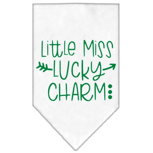 Pet and Dog Bandana Screen Printed, Little Miss Lucky Charm