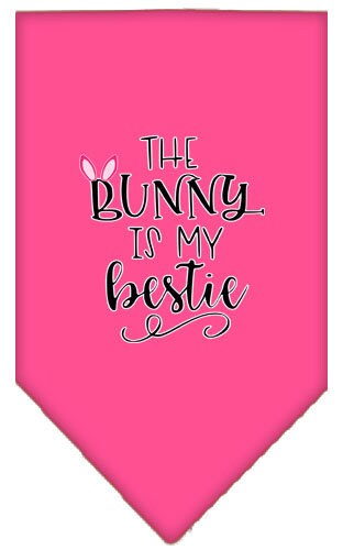 Pet and Dog Bandana Screen Printed, The Bunny Is My Bestie