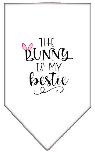 Pet and Dog Bandana Screen Printed, The Bunny Is My Bestie