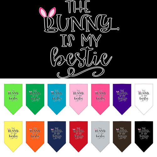 Pet and Dog Bandana Screen Printed, The Bunny Is My Bestie