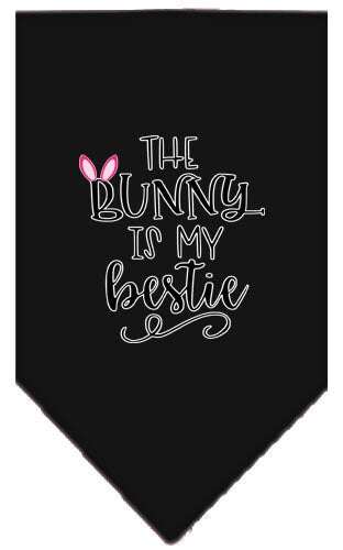 Pet and Dog Bandana Screen Printed, The Bunny Is My Bestie