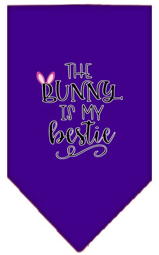 Pet and Dog Bandana Screen Printed, The Bunny Is My Bestie