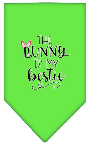 Pet and Dog Bandana Screen Printed, The Bunny Is My Bestie