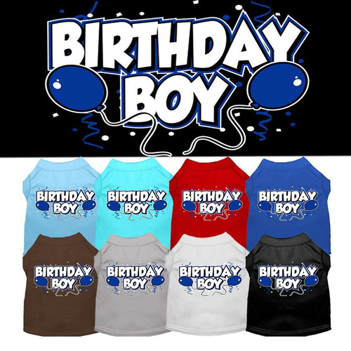 Pet Dog & Cat Shirt Screen Printed, Birthday Boy