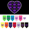 Pet and Dog Bandana Screen Printed, Argyle Heart Purple
