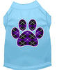 Pet Shirt Argyle Paw Purple