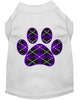 Pet Shirt Argyle Paw Purple