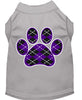 Pet Shirt Argyle Paw Purple