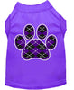 Pet Shirt Argyle Paw Purple