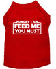 Pet Dog & Cat Shirt Screen Printed, Hungry I Am, Feed Me You Must