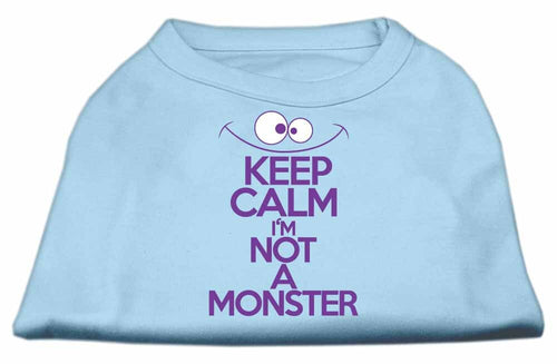 Pet Dog & Cat Shirt Screen Printed, Keep Calm I'm Not A Monster