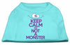 Pet Dog & Cat Shirt Screen Printed, Keep Calm I'm Not A Monster