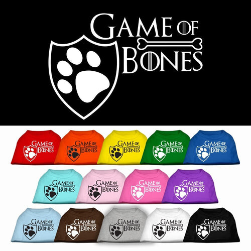 Pet Dog & Cat Shirt Screen Printed, Game of Bones