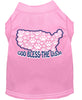 Pet Dog & Cat Shirt Screen Printed, God Bless The USA