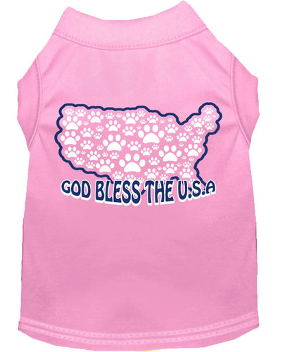 Pet Dog & Cat Shirt Screen Printed, God Bless The USA