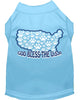 Pet Dog & Cat Shirt Screen Printed, God Bless The USA
