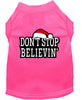 Christmas Screenprinted Dog Shirt, Don't Stop Believin