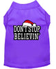 Christmas Screenprinted Dog Shirt, Don't Stop Believin